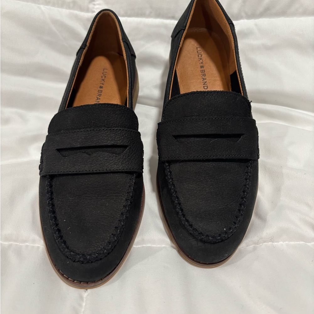 Lucky Brand Women's Classic Black Moccasins
